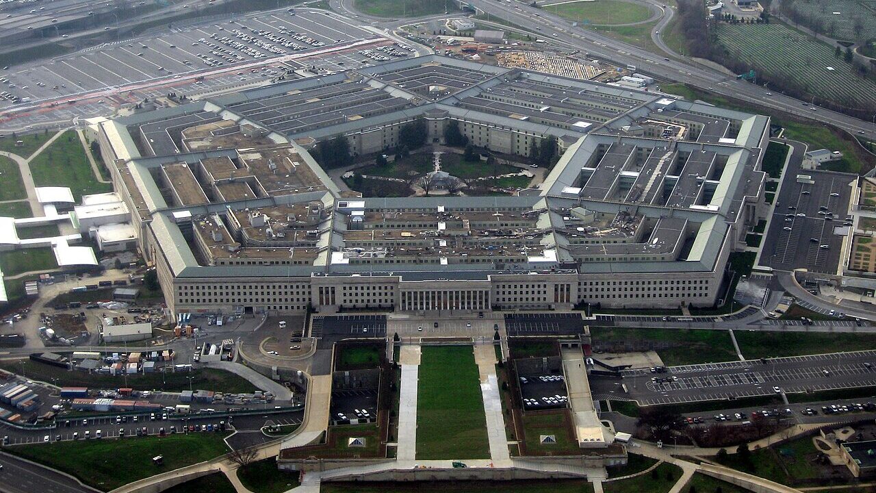 Aerial view of the Pentagon building