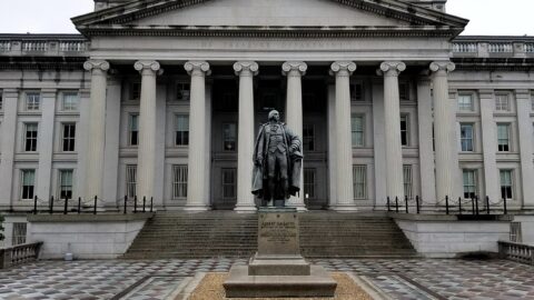 U.S. Treasury Department building in Washington DC