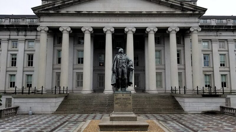U.S. Treasury Department building in Washington DC